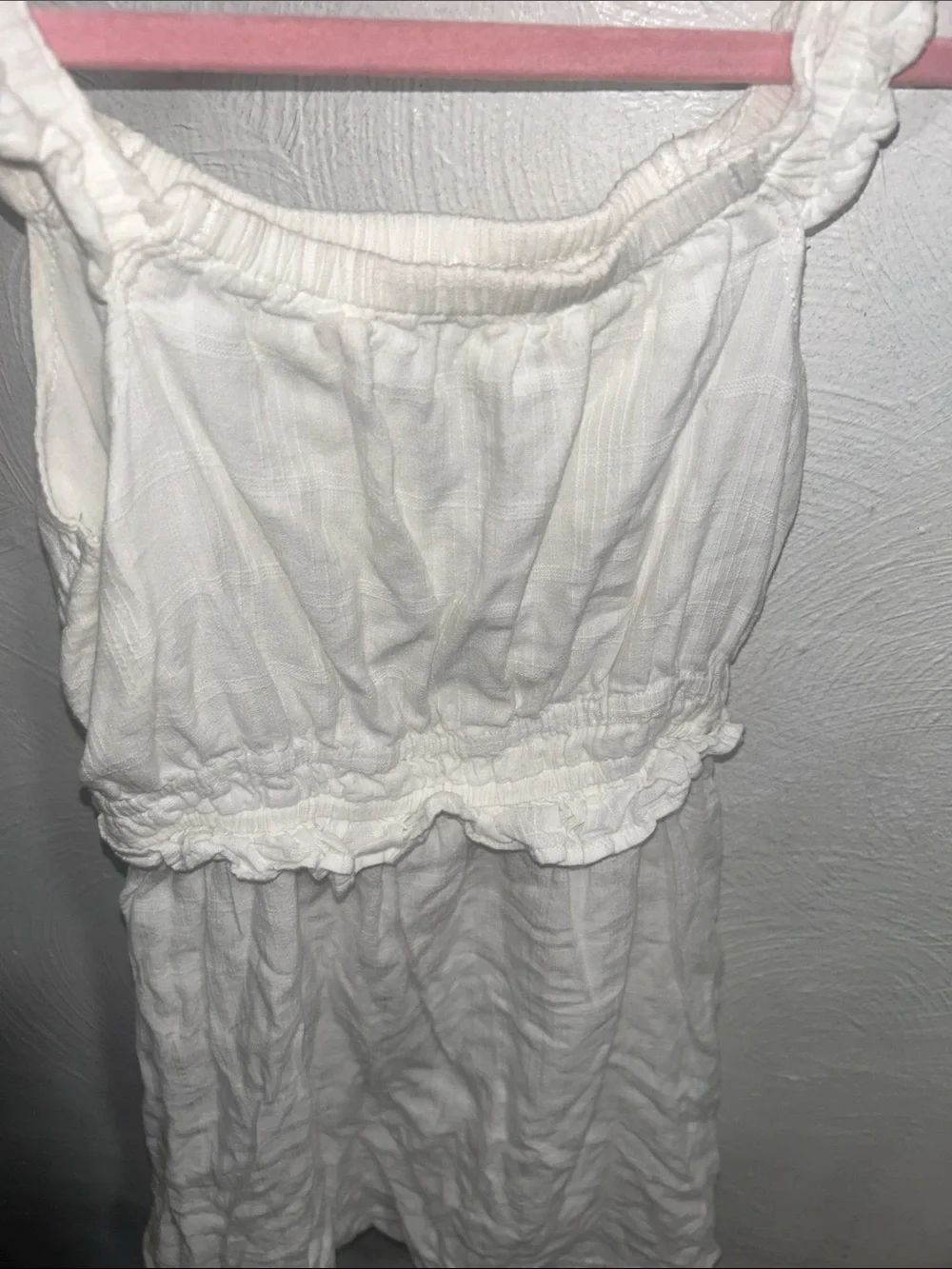 Old Navy White Girls' Ruffled Tank Dress